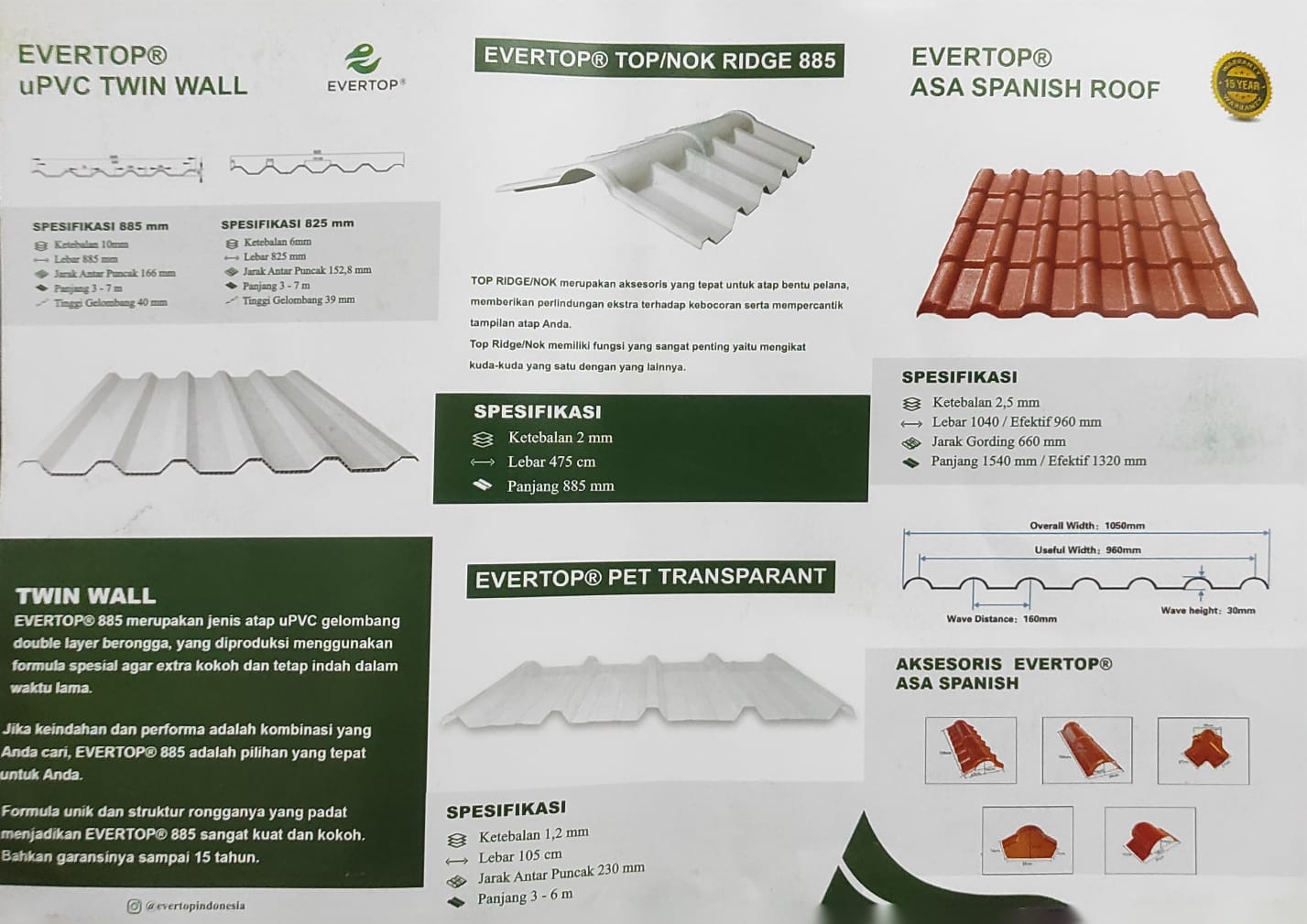 uPVC Twin Wall EVERTOP 885